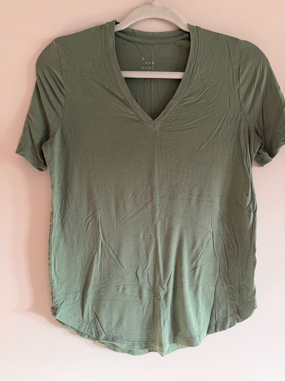 a new day Olive V-Neck Short Sleeve Tee